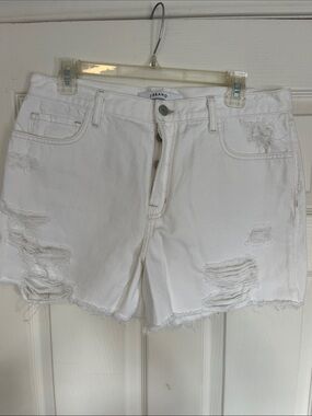 J Brand Ivy High-Rise Distressed Denim Shorts